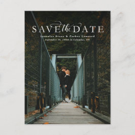 Save the Date elegante Postkarte für das Foto