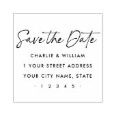 Save the Date elegante Rücksendeadresse Gummistempel (Prägung)
