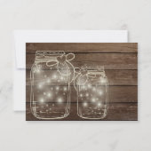 Save the Date - Elegante rustikale Mason Jar Light Einladung (Rückseite)
