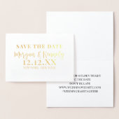 Save the Date Elegante Ticket Frame Gold Foil Card Folienkarte (Anzeige)