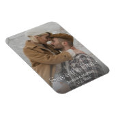 Save the Date, elegante Typografie Foto Hochzeit Magnet (Rechte Seite)