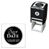 Save the Date elegante Typografie-Minimalschrift Permastempel (Beispiel)