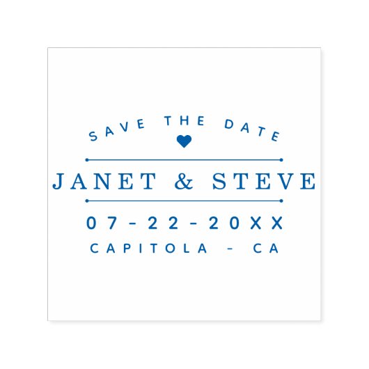 Save The Date | Elegante Typografie & Sweet Heart Permastempel (Design)