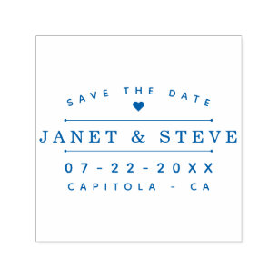 Save the Date   elegante Typografie u. Schatz Permastempel