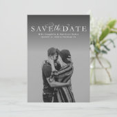 Save the Date elegante vertikale Fotokarte (Stehend Vorderseite)