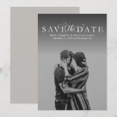 Save the Date elegante vertikale Fotokarte (Vorne/Hinten)