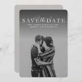 Save the Date elegante vertikale Fotokarte (Vorne/Hinten)