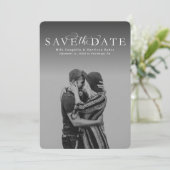 Save the Date elegante vertikale Fotokarte (Stehend Vorderseite)