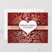 Save the Date elegante Vintage Postkarten (Vorne/Hinten)