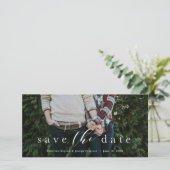 Save the Date elegante, waagerechte Fotokarte (Stehend Vorderseite)