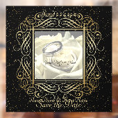 Save the Date Eleganter Gold Foil Dots Look Fensteraufkleber (Blatt 2)