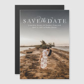 Save the Date eleganter vertikaler Foto-Magnet Magnetkarte (Vorne/Hinten)