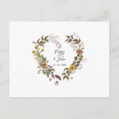 Save the Date Elegantes Blumenkohl Foto Ankündigungspostkarte (Rückseite)