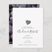 Save the Date Elegantes Chic Niedliches Kieselherz Postkarte (Vorne/Hinten)