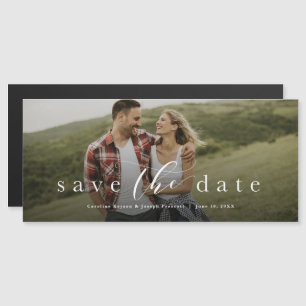 Save the Date elegantes Foto Magneteinladung