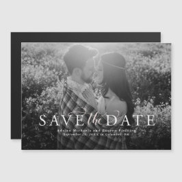 Save the Date elegantes Foto Magneteinladung