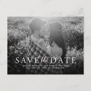 Save the Date elegantes Foto Postkarte