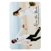 Save the Date, elegantes, handgeschriebenes Hochze Magnet (Vertikal)