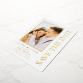 Save the Date Elegantes HochzeitGold Folieneinladung (Gedreht)