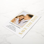 Save the Date Elegantes HochzeitGold Folieneinladung (Gedreht)