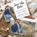 Save the Date Elegantes Minimalistisches Foto Flyer<br><div class="desc">Budget Modernes und elegantes Minimalistisches Foto Save the Date Hochzeitskarte. Die Save the Date einladende Einladungskarte beinhaltet eine moderne,  handgeschriebene Schrifttypografie mit einem schicken und schlichten Design,  mit dem Sie Ihre individuelle Verlobung-Fotografie hinzufügen können.</div>