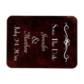 Save the Date Elegantes Rauchen und Feuer Abstrakt Magnet (Horizontal)