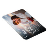 Save the Date Elegantes Script-Foto Magnet (Rechte Seite)