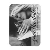 Save the Date elegantes Verlobung-Foto Magnet (Vertikal)