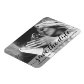 Save the Date elegantes Verlobung-Foto Magnet (Linke Seite)