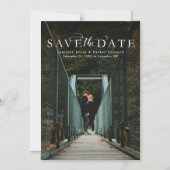 Save the Date elegantes vertikales Foto Magneteinladung (Vorderseite)