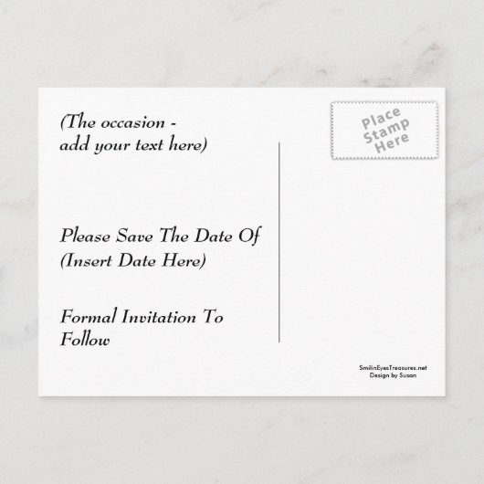 Save the Date Elf Weihnachtsbaum Holiday Postcard Ankündigungspostkarte (Rückseite)