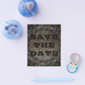 Save the Date Embossed Black Gold Budget Flyer (Einzeln)