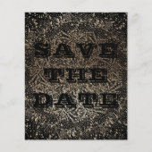 Save the Date Embossed Black Gold Budget Flyer (Vorne)