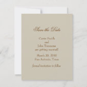 Save the Date Embossed Pastel Damask (Rückseite)