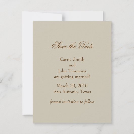 Save the Date Embossed Pastel Damask (Rückseite)