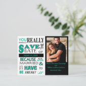 Save the Date (Emerald) Ankündigung (Stehend Vorderseite)