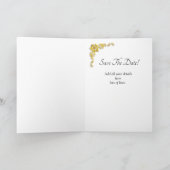 Save The Date - Emerald Green & Gold Karte (Innenseite)