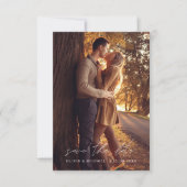 Save the Date Emerald Green Handwriting Wedding (Vorderseite)