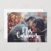 Save the Date en Español, Spanisch Save the Date Ankündigungspostkarte (Vorne/Hinten)