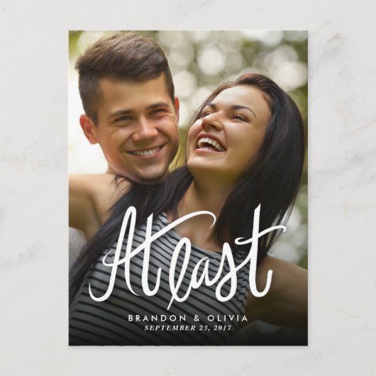 Save the Date *Endlich* Postkarte (Vorderseite)