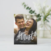 Save the Date *Endlich* Postkarte (Stehend Vorderseite)