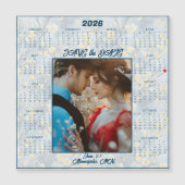 Save the Date Engaged Couple Magnetic Magnetkarte (Vorderseite)