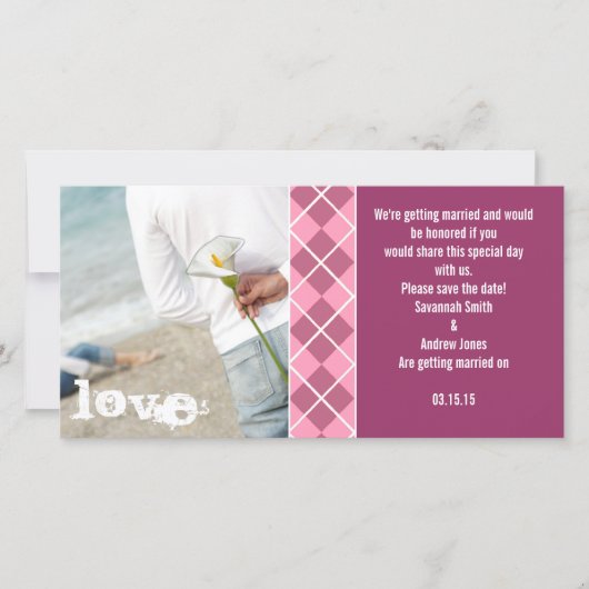 Save the Date-Engagement Photos Date (Vorderseite)