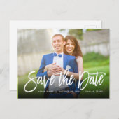 Save the Date *Engaging Type* Postkarte (Vorne/Hinten)