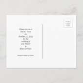 Save the Date *Engaging Type* Postkarte (Rückseite)