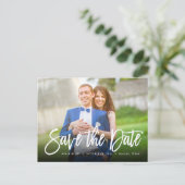 Save the Date *Engaging Type* Postkarte (Stehend Vorderseite)