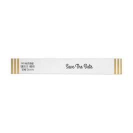 Save the Date Envelope Wrap Gatsby Art Deco 1920er Rundum-Adressaufkleber