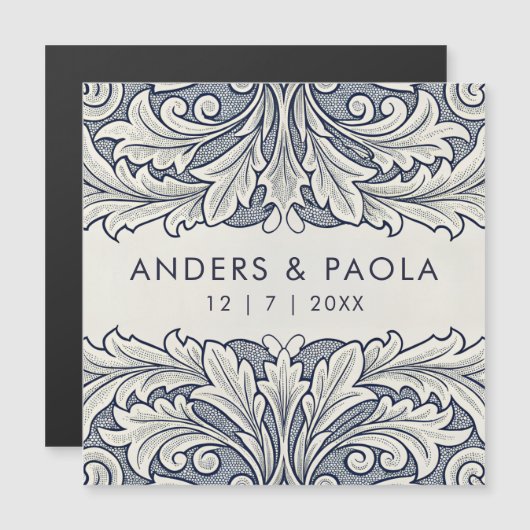 Save the Date Erinnerung Eleganter italienischer S Magnetkarte (Vorne/Hinten)