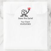 Save the Date Erinnerung Runder Aufkleber (Tasche)