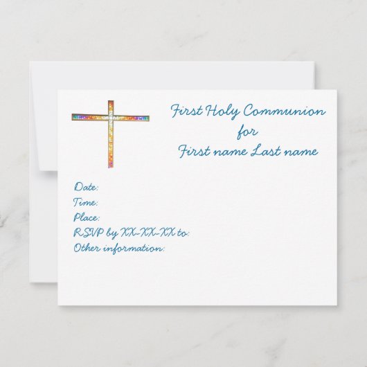 Save the Date - Erste Heilige Kommunion (Junge) - (Rückseite)